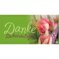 Sternkopf-Engel Karte "Danke, du bist ein Engel!", hellgrün
